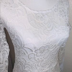 White Crochet Style Dress